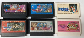 Nintendo Famicom Lot of 6 - Dragon Quest Series - Mickey - Doraemon - Ncx07