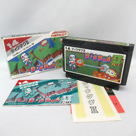 Dig Dug II with Box and Manual [Nintendo Famicom Japanese version]