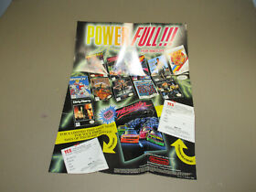 NES Nintendo 1990 Mindscape Poster ONLY! Shows Paperboy Mad Max Gauntlet  II