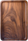 Bamber Wood Serving Tray Wooden Decorative Coffee Tea Platter Black Walnut 13.4 