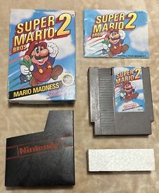 Super Mario Bros. 2 complete in box nintendo nes original game