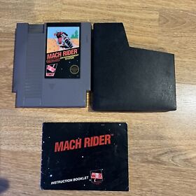 Mach Rider NES Authentic & Tested (Nintendo, 1985) W/ Manual