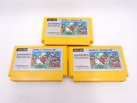 [tested]Nintendo NES Super Mario Brothers Lot of 3 Famicom FC Game From JAPAN