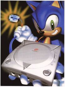 Sonic The Hedgehog Adventure Sega Dreamcast Console Art Print Poster 13" X 18"
