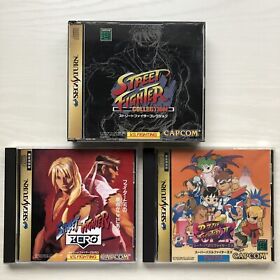 Street Fighter Collection Zero Puzzle set of 3 games Sega Saturn Japan