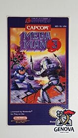 Pegatina precortada para etiqueta de juego de repuesto Mega Man 3 NES
