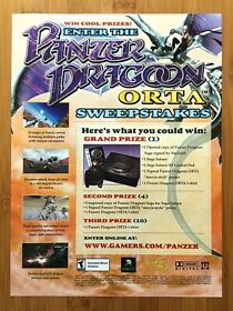 Panzer Dragoon Orta/Saga SEGA SATURN Console Contest Print Ad/Poster Official