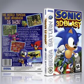 Sega Saturn Custom Case - NO GAME - Sonic 3D Blast