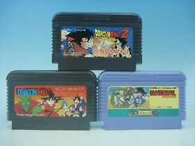 Nintendo Famicom FC NES Game Bandai Dragon Ball set of 3 Japan Import NTSC-J