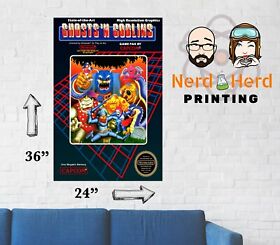 Ghost and Goblins NES Box Art Poster Multiple Sizes 11x17-24x36