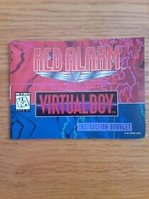 Nintendo Virtual Boy - Red Alarm Instruction Booklet Only