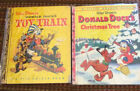 Walt Disney's DONALD DUCK' A Little Golden Book Lot Christmas Tree Toy Train 1st