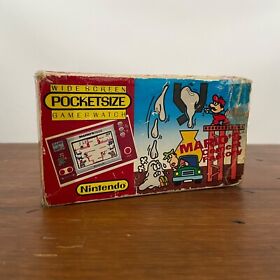 Vintage POCKETSIZE Nintendo Mario’s Cement Factory Game and Watch ML-102 w/ BOX