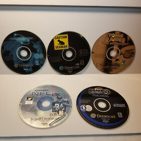 5 SEGA DREAMCAST Game 's * CAUTION SEAMAN, SONIC 2 THE TRIAL, etc * DISC'S ONLY