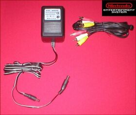 Power Cord AC Adapter Power Supply & RCA AV TV Cable for Nintendo NES System
