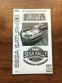 Sega Rally Championship International Net Link Supplement Saturn Manual Only 