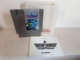 Top Gun: The Second Mission Nintendo NES Juego y Manual Probado Auténtico + Estuche
