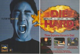 Die Hard Trilogy Print Ad/Poster Art Playstation PS1 Sega Saturn PC Big Box (E)