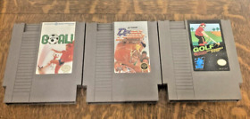 NES 3 Game Lot Double Dribble Goal! Golf Tested Vintage 3 Lot Sports Nintendo