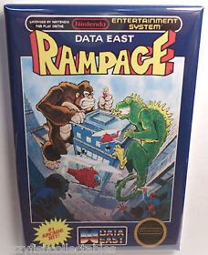 Rampage Nintendo NES Vintage Game Box  2"x3" Fridge Locker MAGNET