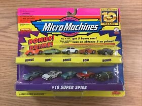 Micro machines #18 Super Spies 10 Car Set By Galoob