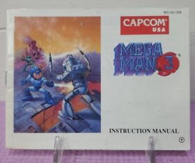 Mega Man 3 Original Nintendo NES Manual de Instrucciones Solo Folleto 