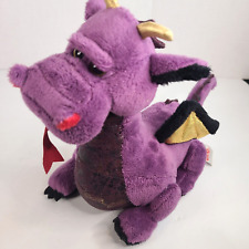 Dragon Plush Stuffed Animal Purple Dragon Fire Breathing Ganz Webkins Plush