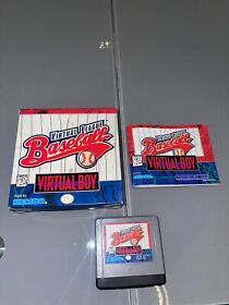 Virtual Boy League Baseball Nintendo 1995 Box & Cartridge Authentic