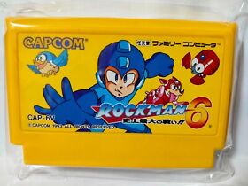 Capcom Rockman 6 Famicom Japanese Import FC NES Mega Man VI From Japan 