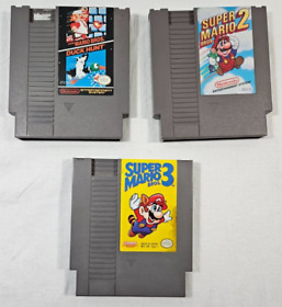 Super Mario Bros. Trilogy 1, 2 & 3 (Nintendo NES, 1985, 1988, 1990) Tested work