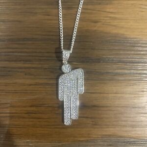 Billie Eilish Official Rhinestone Silver Blohsh Necklace *SOLD OUT EVERYWHERE*