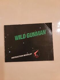 Folleto manual de instrucciones Wild Gunman Nintendo Nes auténtica caja negra ¡sin código!