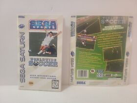 Worldwide Soccer Sega Saturn Manual And Back Cover Art With RaRe Reg Card