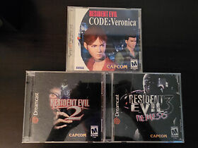 Resident Evil (2 + 3 + Code Veronica) CIB Collection Sega Dreamcast