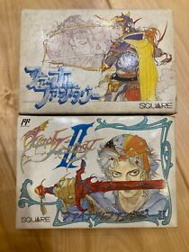 LOT Final Fantasy 1 2 Nintendo Famicom FC NES NTSC-J Japan Import