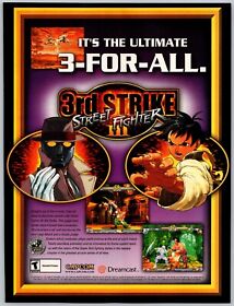 Street Fighter III 3rd Strike Capcom Sega Dreamcast Dec, 2000 Full Page Print Ad