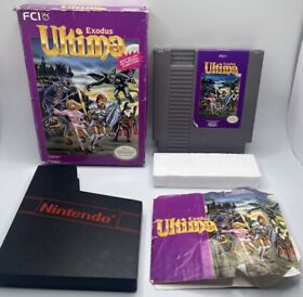 Nintendo NES - Ultima: Exodus With Box And Part Manual. Tested