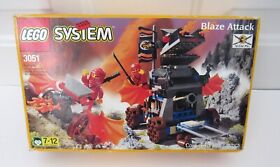 1999 LEGO SYSTEM BLAZE ATTACK 3051 BUILDING TOY INCOMPLETE ? NO MANUAL "AS-IS"