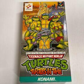 Teenage Mutant Ninja IV 4 Turtles in Time super family computer Game Komami