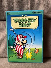 Mario Open Golf Nintendo Famicom Japanese NES CIB Complete with Box and Manual