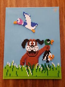Duck hunt painting Perler bead pixel artwork Nintendo nes 8bit handmade 