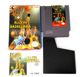 ALL PRO BASKETBALL Box Manual Black Sleeve 1989 Authentic Original Nintendo NES