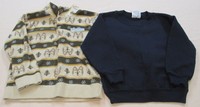 2 Toddler Boy's  Long  Sleeve Shirts......size..24 months ...Blue / Wolves....