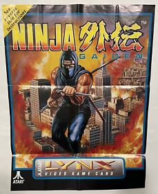 RARE Vintage Ninja Gaiden Atari LYNX Original Poster 1991 EUC Game Hong Kong