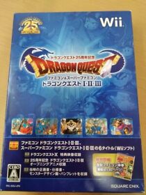 [Excellent] Wii Dragon Quest 25th anniversary famicom 1 2 3 Box Complete NTSC-J