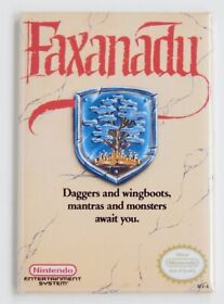 Faxanadu FRIDGE MAGNET video game box NES