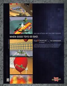 Toy Commander Sega Dreamcast Vintage 1999 Print Ad Art 