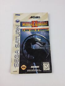 Mortal Kombat II - Manual Only w/ Registration Card (Sega Saturn) No Game