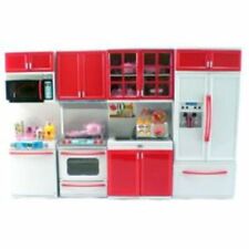 Complete Kitchen Room Appliance Set Barbie Compatible with Fridge, Oven, Stove 