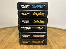 Coleco Colecovision Game Lot of 6: Donkey Kong, Lady Bug, Mr Do, Zaxxon, Tested!